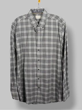 Bugatti Black & White Plaid Long-Sleeve Button-Down Shirt
